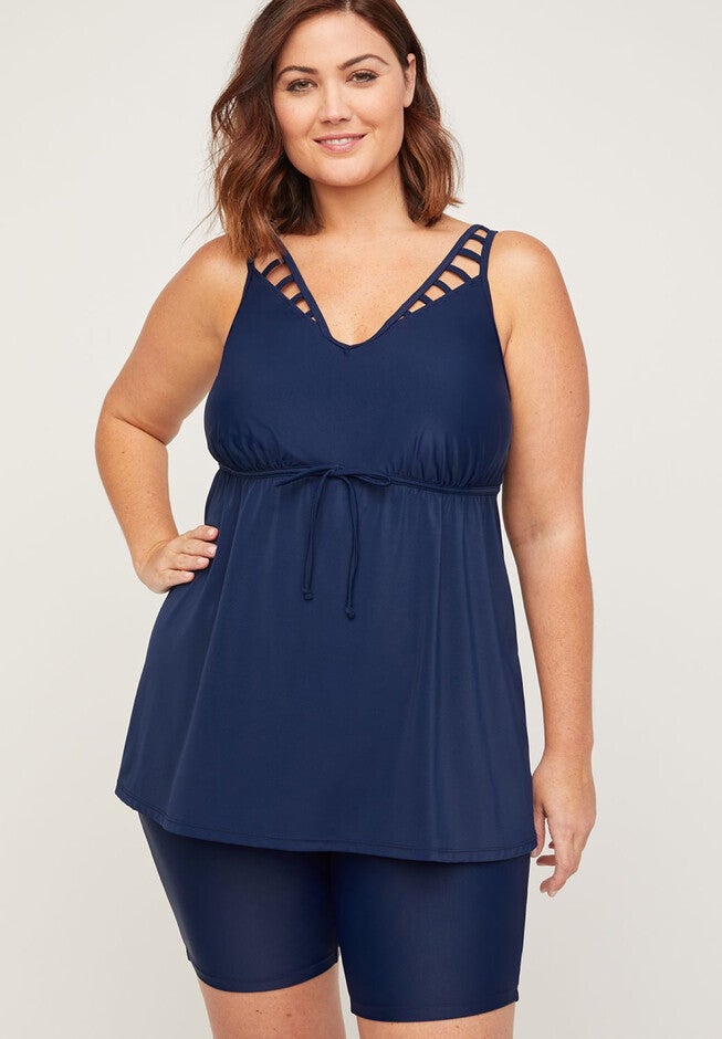 Clear Lake Tankini Top, MARINER NAVY, hi-res image number null