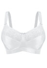 Fully Soft Cup Embroidered Mesh Bra, , alternate image number null