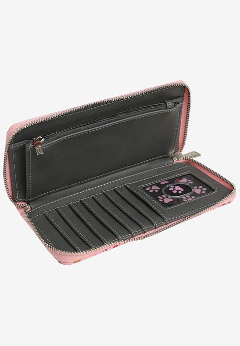 Loungefly x Disney Women's Zip Around Wallet Cats Cheshire Duchess, , alternate image number null