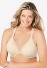Brigitte Racerback Front-Close Seamless Underwire Bra, NUDE, hi-res image number null