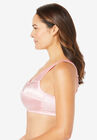 Front-Close Satin Wireless Bra, , alternate image number null