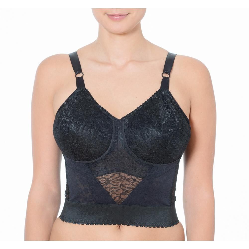 Expandable Cups Longline Bra, BLACK, alternate image number 2