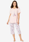 2-Piece Capri PJ Set, RASPBERRY SORBET PARIS, hi-res image number null