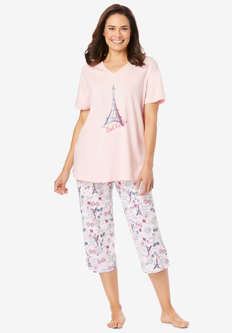 2-Piece Capri PJ Set, RASPBERRY SORBET PARIS, hi-res image number null