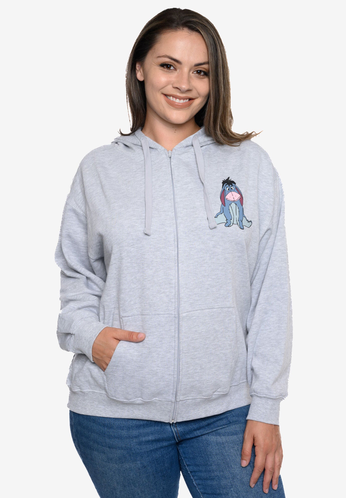 Eeyore zip hoodie for adults clearance