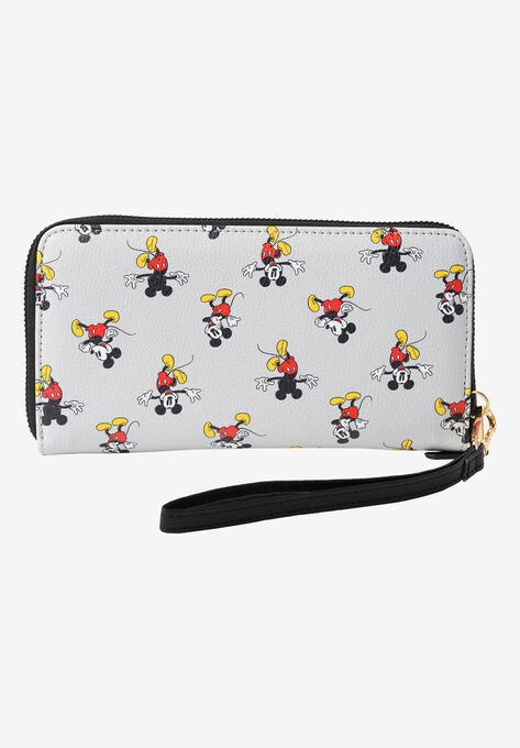 Mickey Mouse Zip Around Wallet Wristlet All-Over Print, , alternate image number null