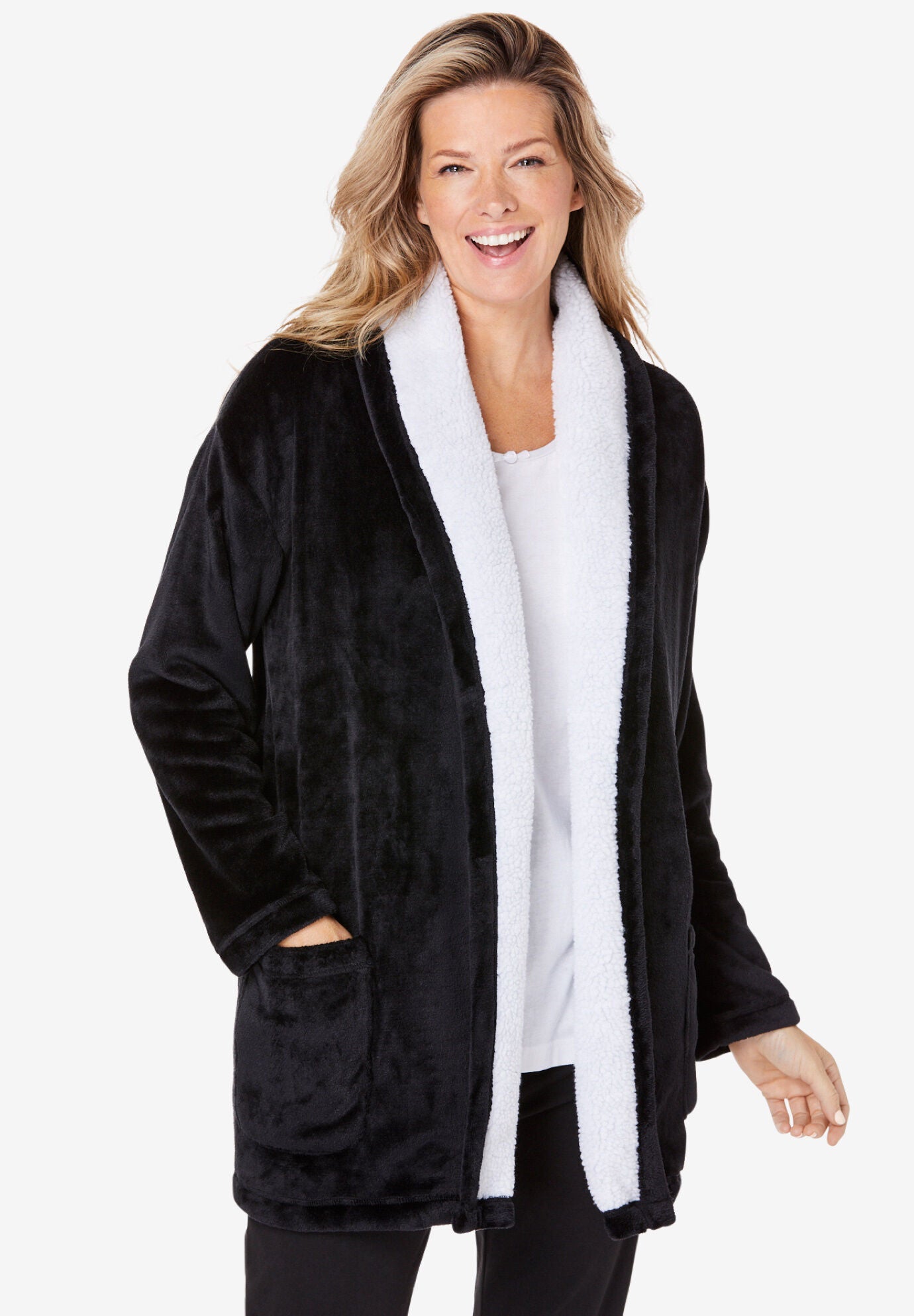 Zip up store fleece bed jacket