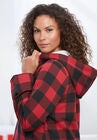 Long Hooded Fleece Sweatshirt Robe, , alternate image number null