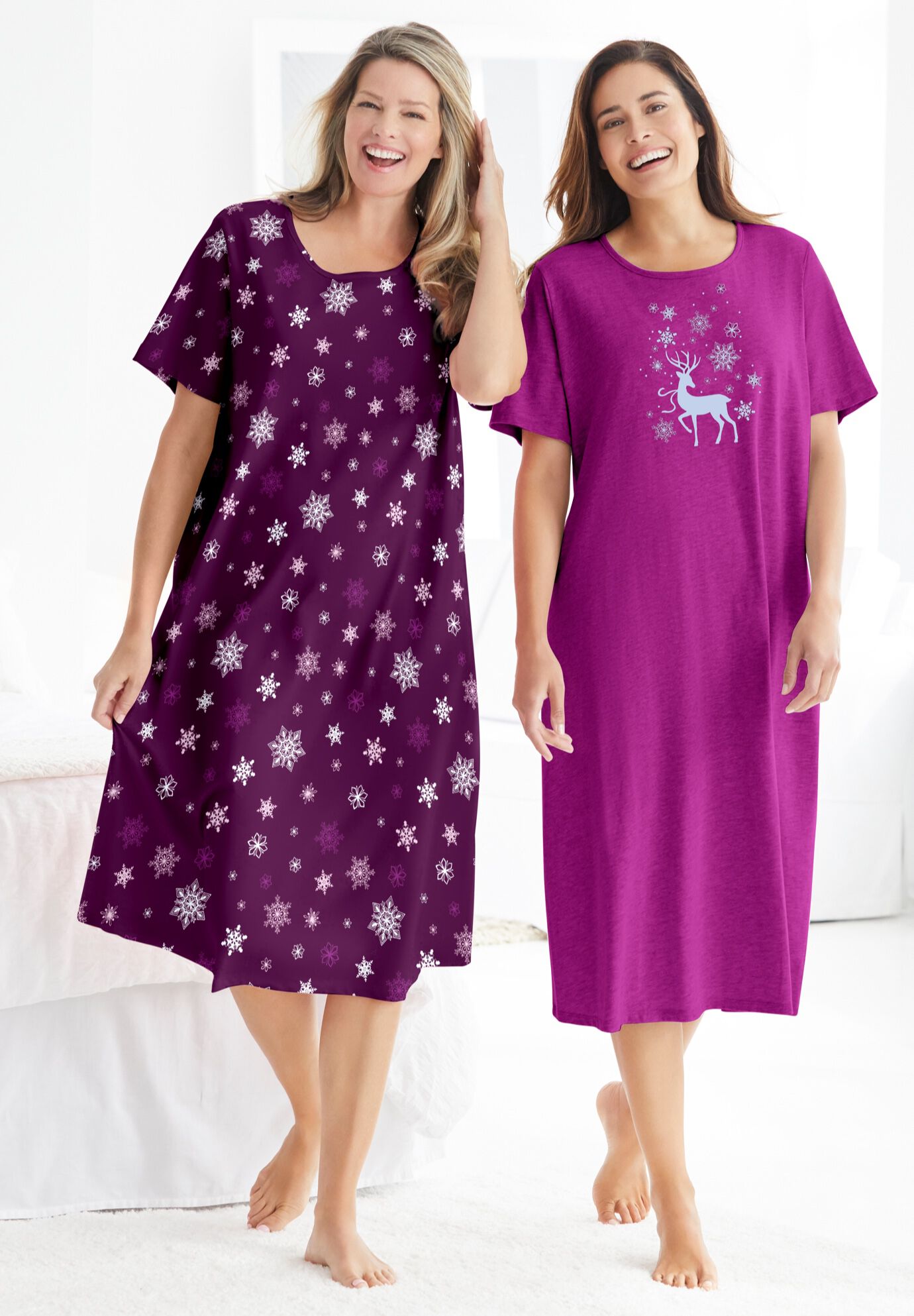 2-Pack Long Sleepshirts, , alternate image number 3