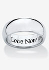 Stainless Steel Inspirational Message Wedding Band Ring, STAINLESS STEEL, hi-res image number null