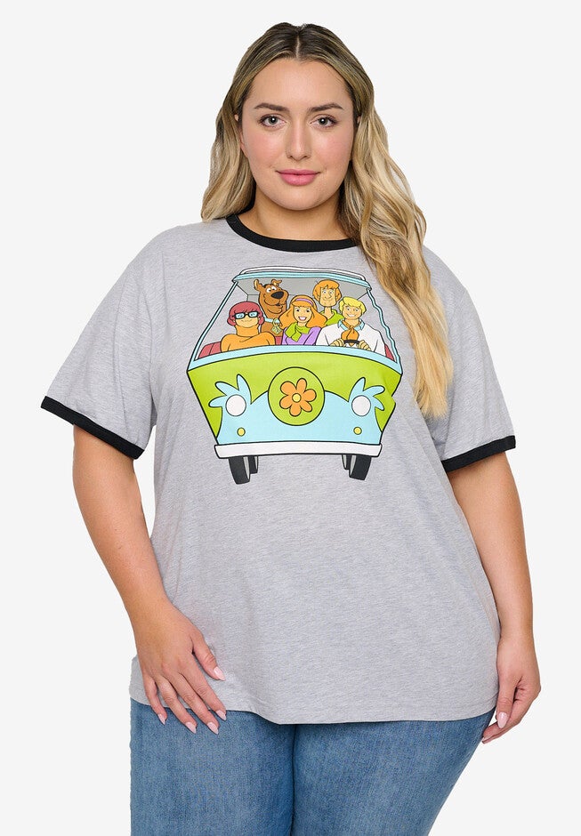 Scooby-Doo Mystery Machine Ringer T-Shirt Gray, , alternate image number null