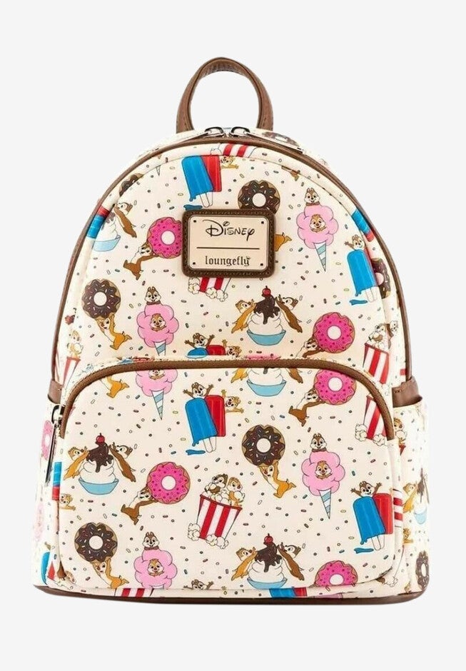 Loungefly X Disney Chip 'N Dale Snacks Sweets Mini Backpack, WHITE, hi-res image number null