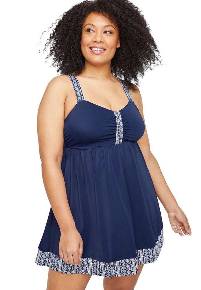 Bandana Border Swimdress, MARINER NAVY, hi-res image number null