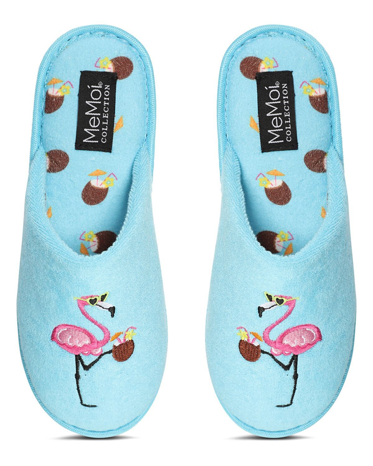 Women's Feeling Flamazing Terry Slide Slippers, SEA BLUE, alternate image number 1