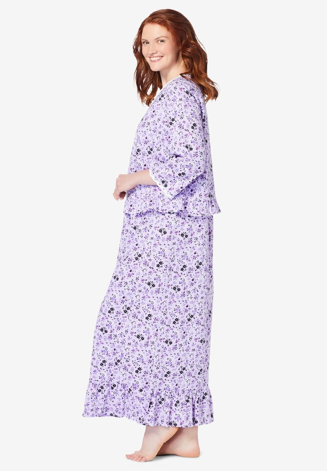 2-Piece Nightgown and Bed Jacket Set, , alternate image number 2