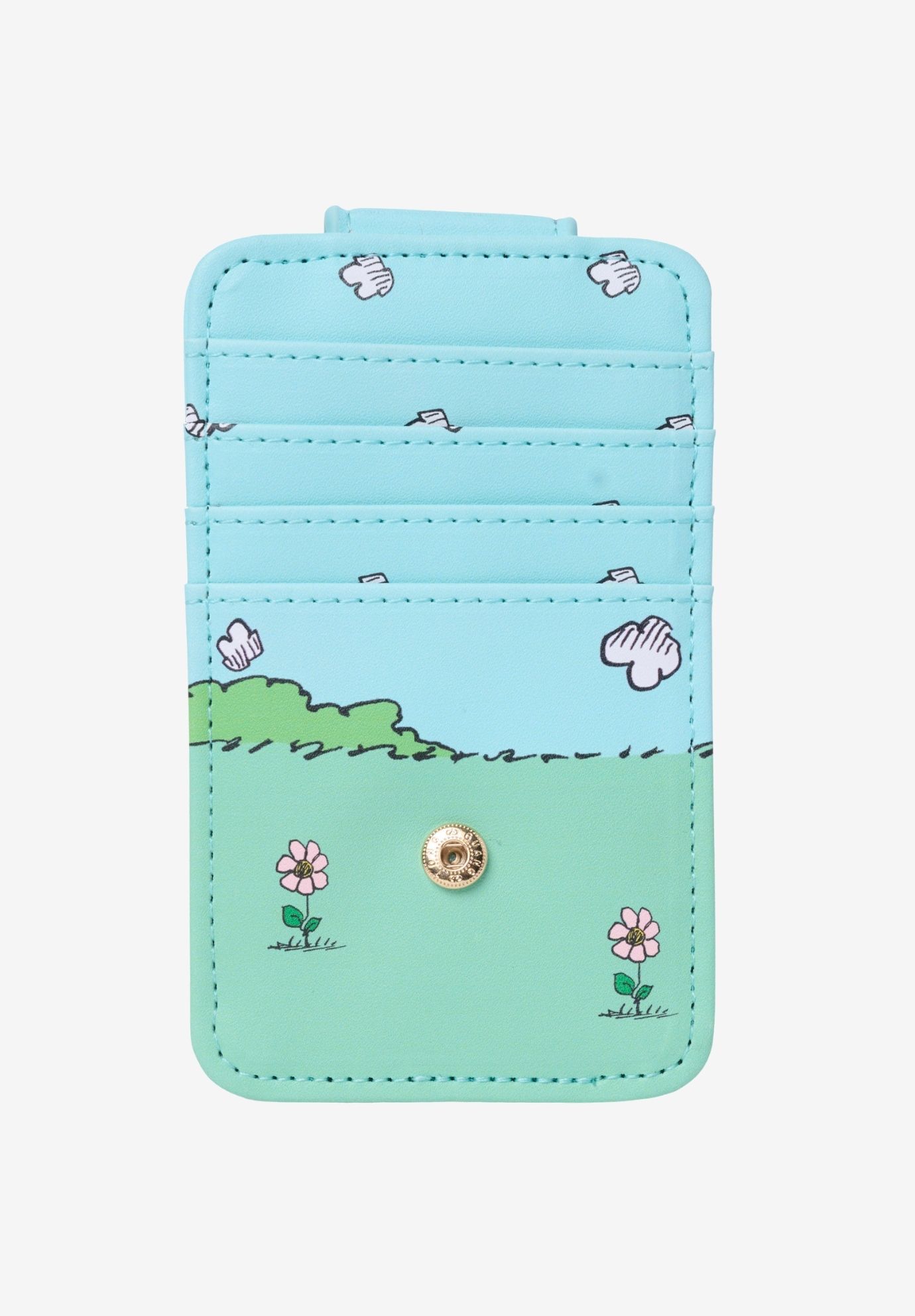 Peanuts Snoopy Woodstock Doghouse Card Holder Wallet ID Window Slim Case, BLUE, alternate image number 3