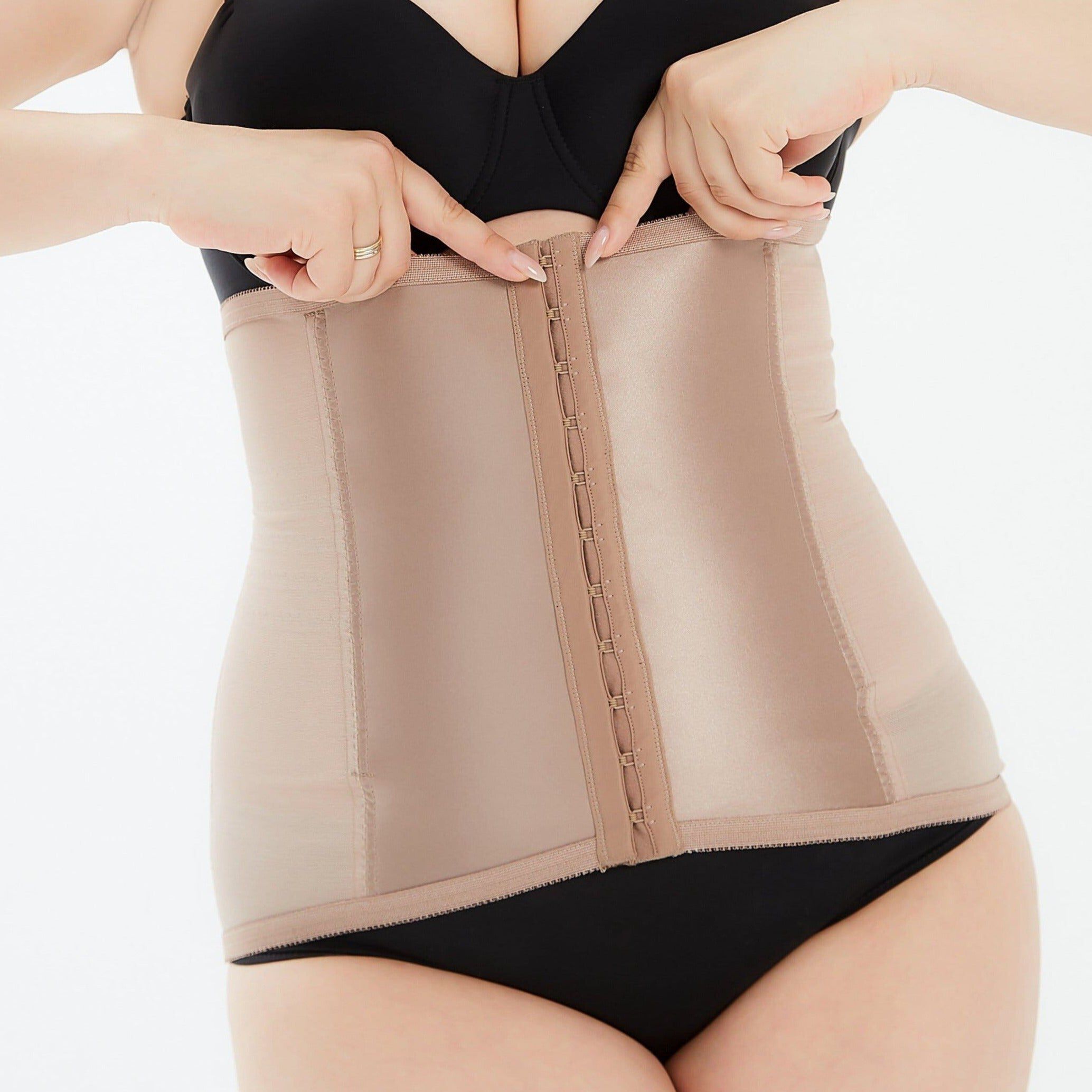 Satin Panel Waist Cincher, MOCHA, hi-res image number 0