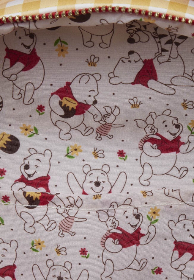Loungefly X Disney Winnie The Pooh Mini Backpack Handbag Gingham Honey Bees, , alternate image number null