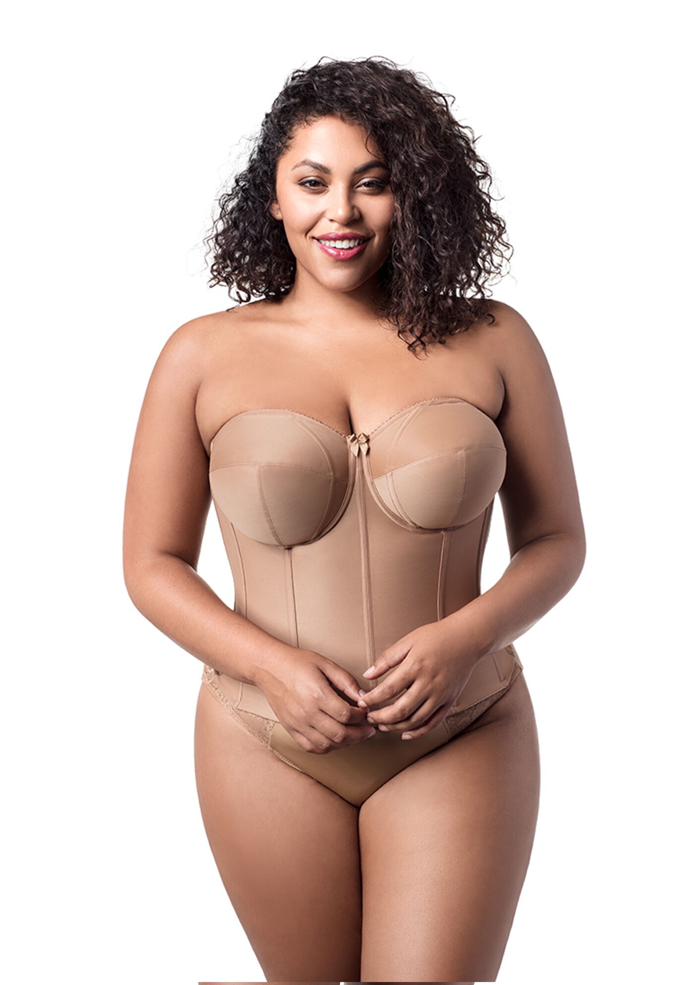 Make it Smooth Strapless Longline 6421, MOCHA, hi-res image number 0