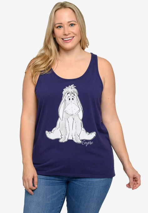 Disney Eeyore Tank Top Shirt Indigo Blue T-Shirt, NAVY, hi-res image number null