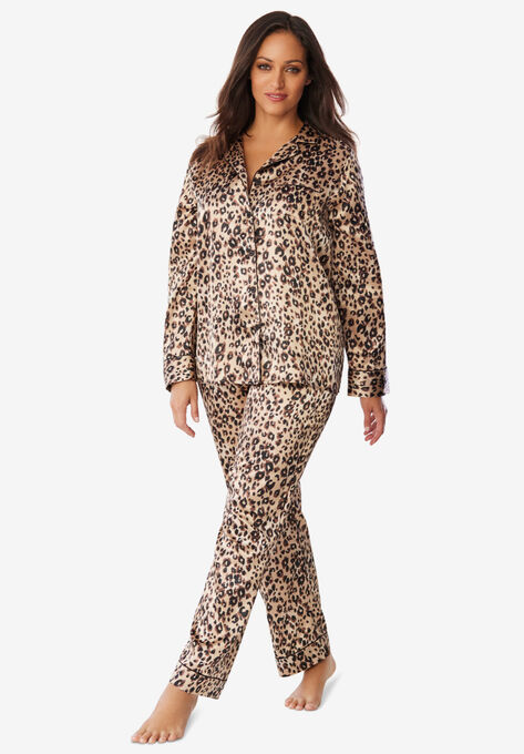 The Luxe Satin Pajama Set , LEOPARD, hi-res image number null