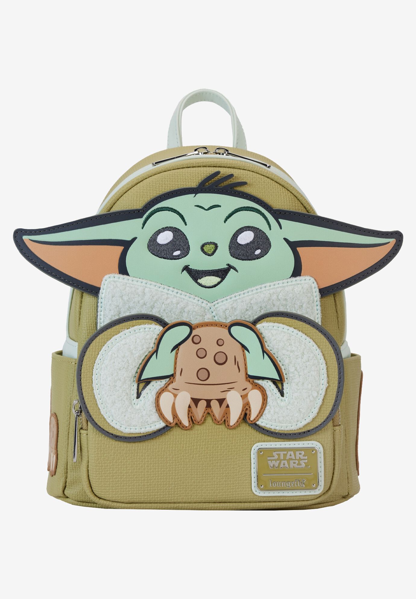 Loungefly X Star Wars Grogu Mandalorian Mini Backpack Handbag, GREEN, hi-res image number 0