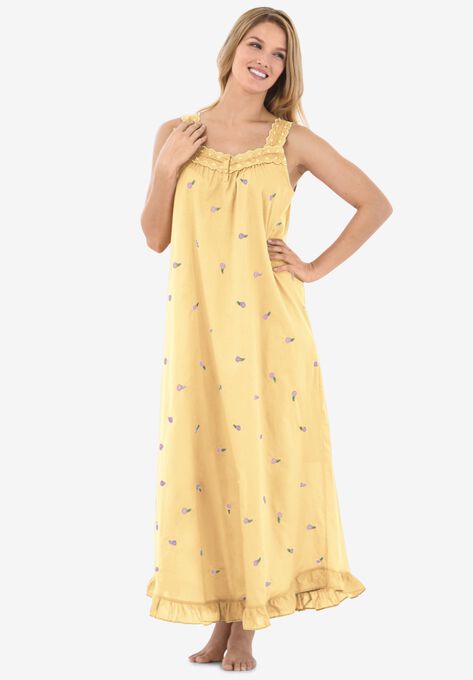 Long Embroidered Gown , BANANA, hi-res image number null