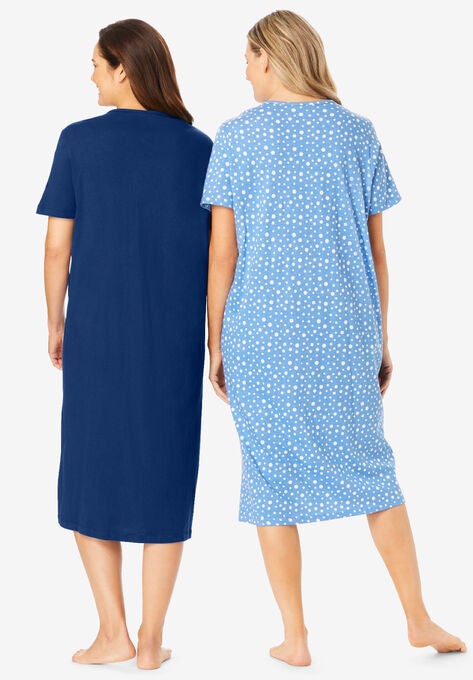 2-Pack Long Sleepshirts, , on-hover image number null