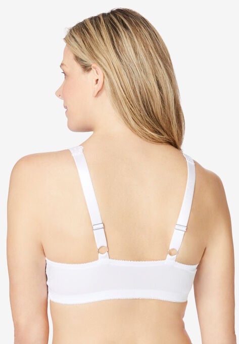Embroidered Front-Close Underwire Bra, , on-hover image number null