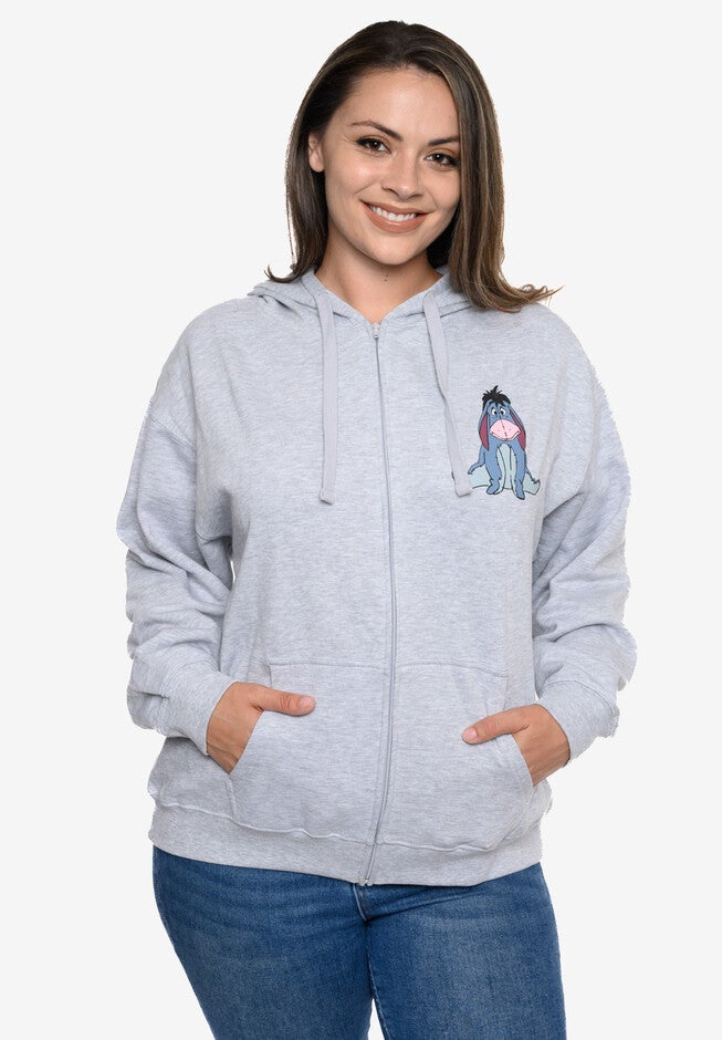 Disney Winnie The Pooh Tigger Eeyore Zip Hoodie Sweatshirt, , alternate image number null