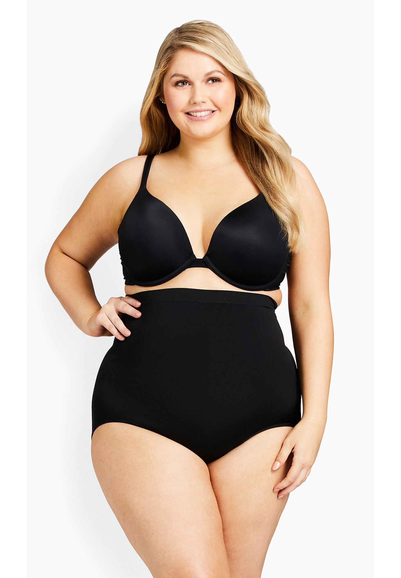 Hi Waist Shaper Brief, BLACK, hi-res image number 0