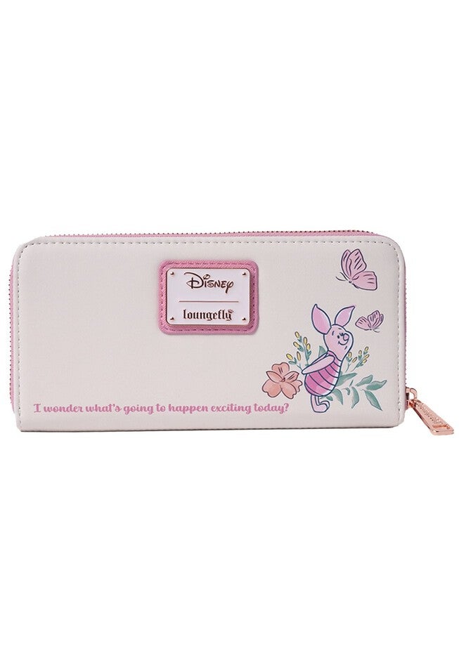 Loungefly x Disney Piglet Floral Zip Around Wallet Winnie The Pooh, PINK, on-hover image number null