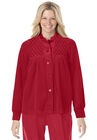 Smocked velour 25&#34; bed jacket by Only Necessities&#174, , alternate image number null