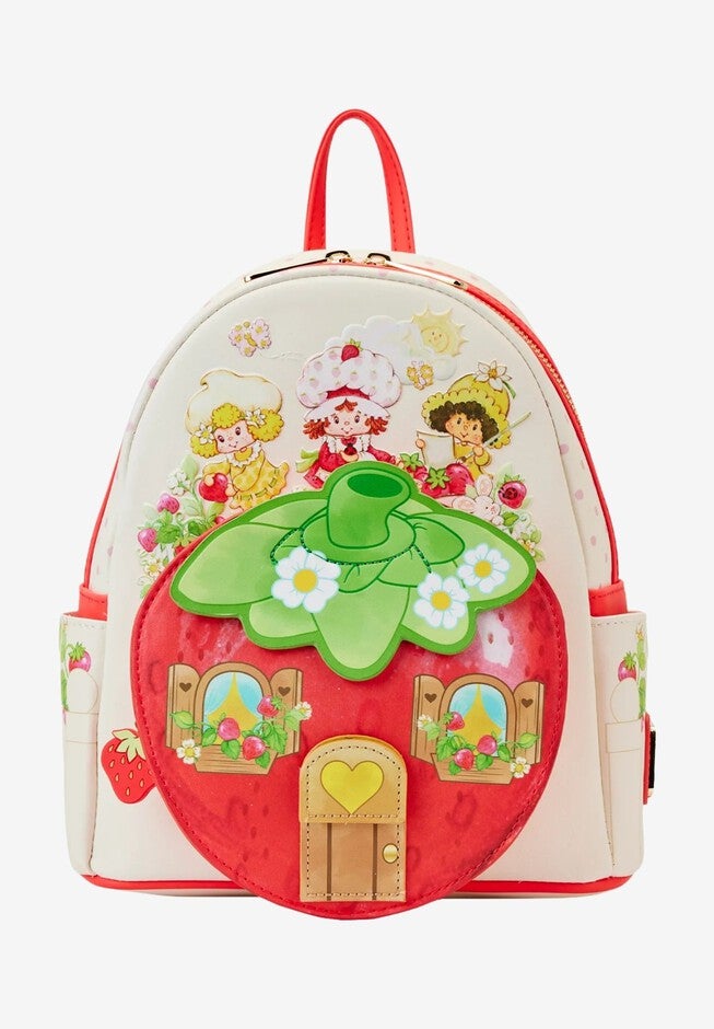 Loungefly x Strawberry Shortcake House Mini Backpack Handbag, RED, hi-res image number null