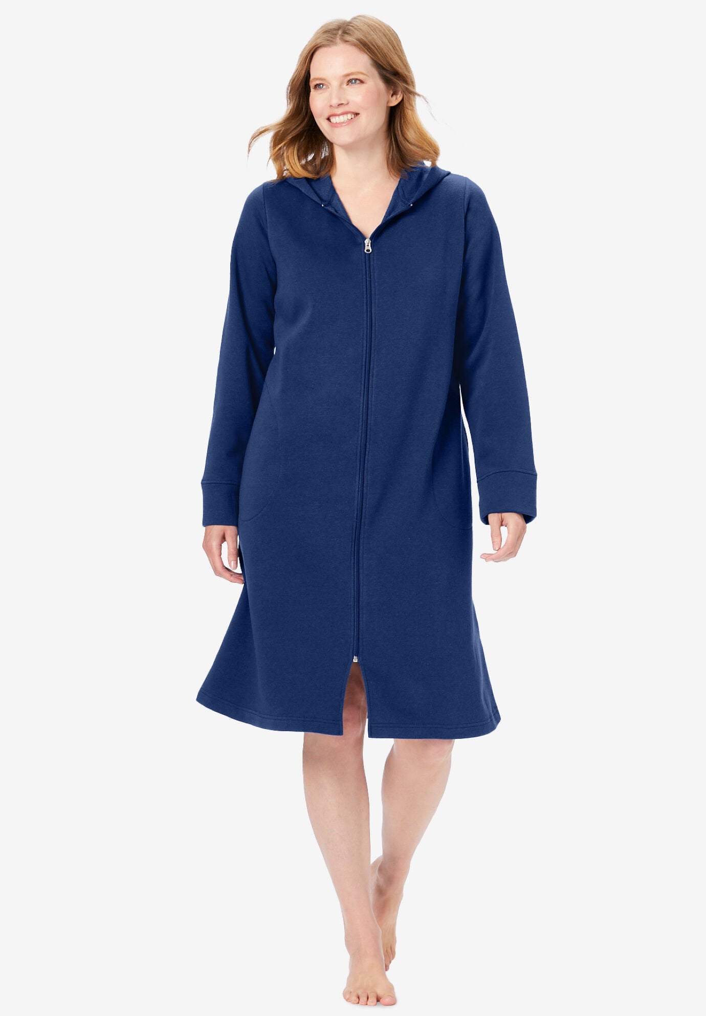 Sweatshirt robe deals with zipper