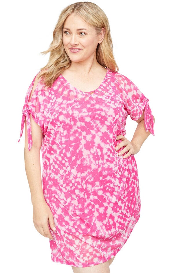 Tie-Dye Breeze Swim Cover-Up, TIE DYE PINK, hi-res image number 0