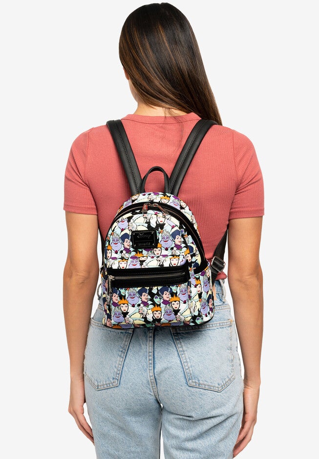 Loungefly x Disney Villains Mini Backpack Handbag All-Over Print Cruella De Vil, , alternate image number 5