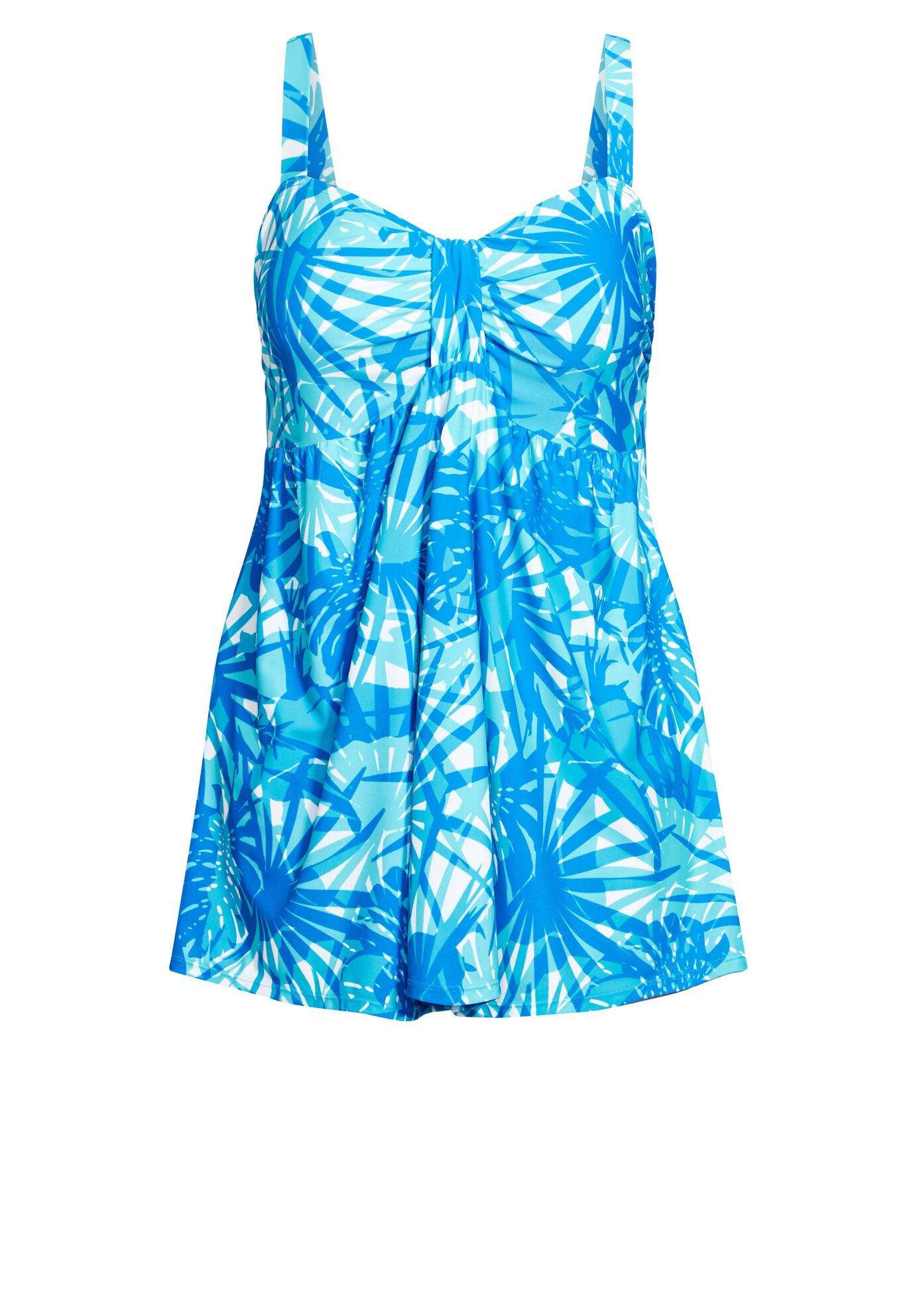 Flared Print Swim Dress, TENERIFE PALM, alternate image number 2
