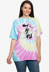 Disney Womens Plus Size Minnie Mouse Short Sleeve Tie-Dye T-Shirt Retro, RETRO, hi-res image number null
