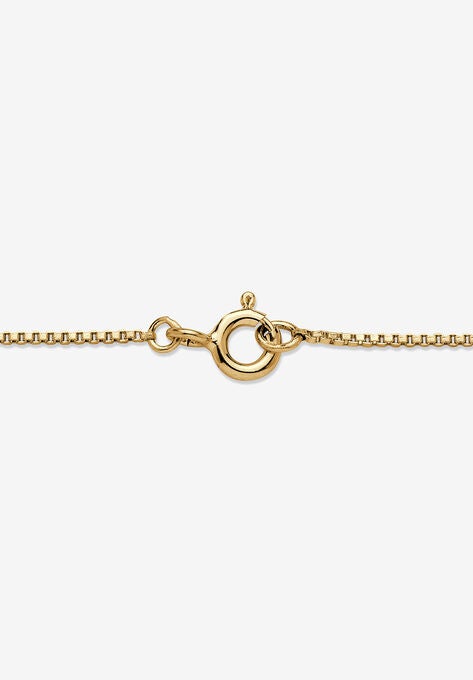 Gold over Sterling Silver Cubic Zirconia Solitaire Pendant, , on-hover image number null