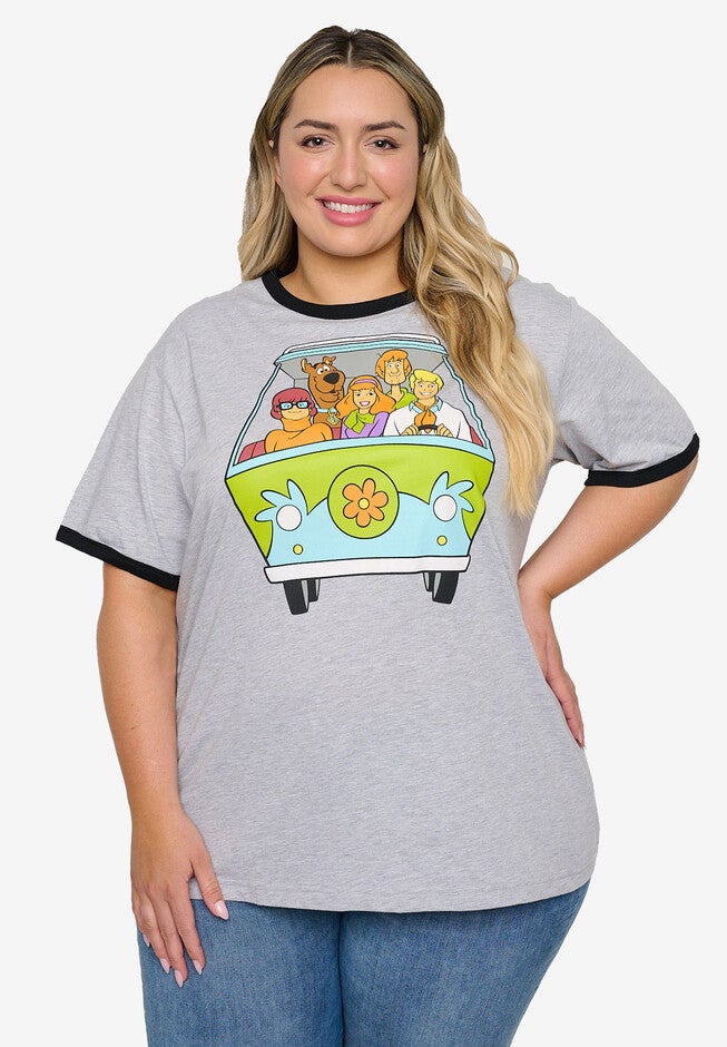 Scooby-Doo Mystery Machine Ringer T-Shirt Gray, , alternate image number null
