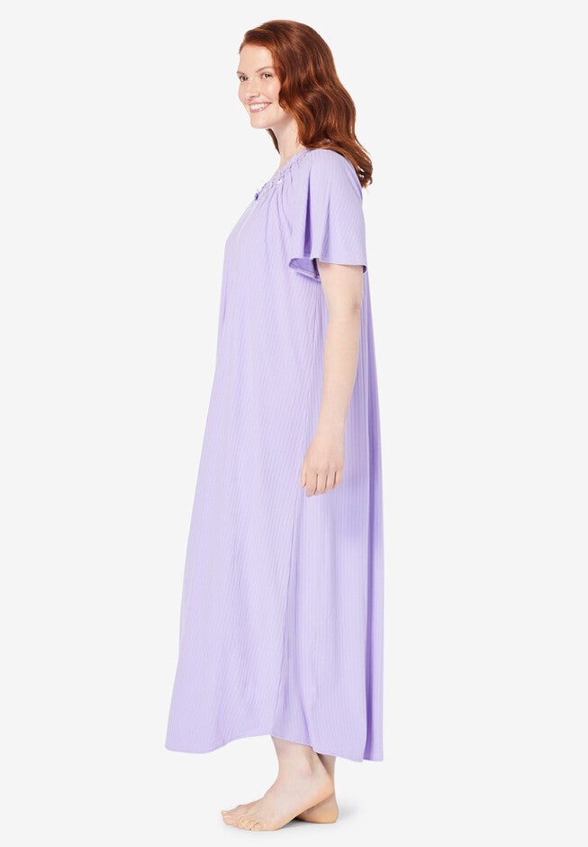 Rib Knit Long Nightgown, , alternate image number 2
