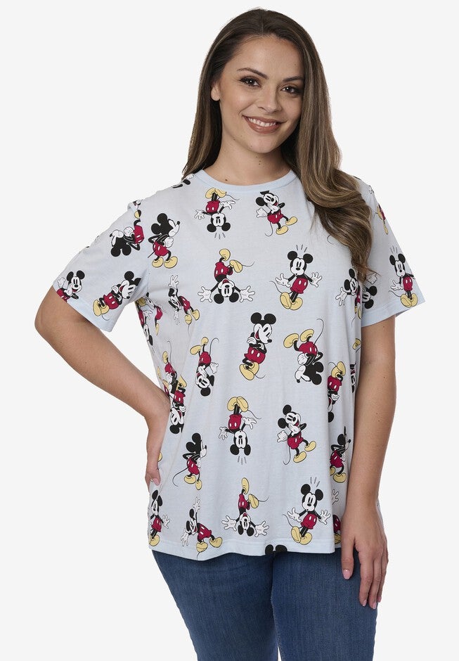 Disney Mickey Mouse Expressions All-Over Print T-Shirt, , alternate image number null