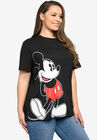 Disney Mickey Mouse T-Shirt Short Sleeve Side Leaning Black, BLACK, hi-res image number null