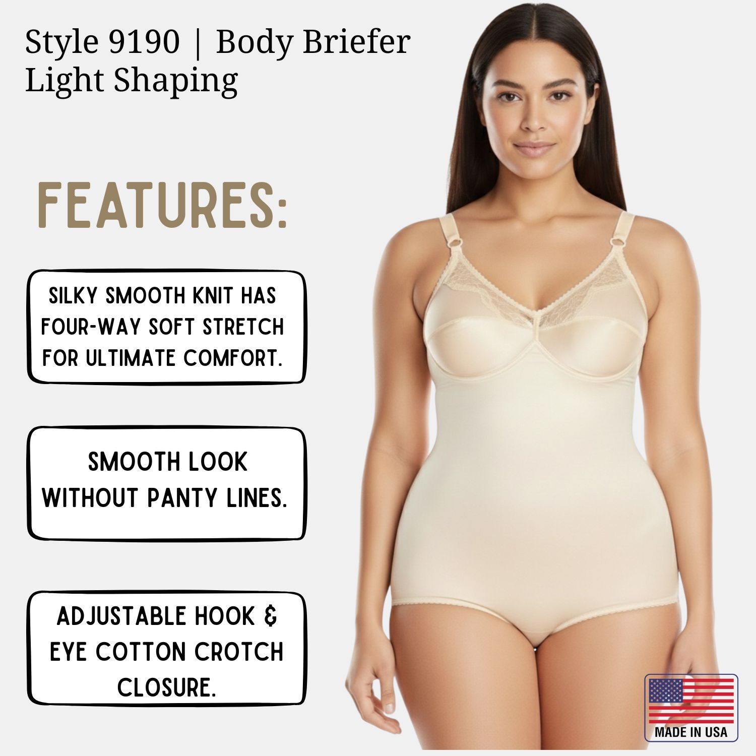 Light Control Wirelss Body Shaper, BEIGE, alternate image number 3