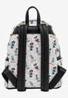 Loungefly x Disney Mickey Minnie Donald Daisy Mini Backpack Handbag White, , on-hover image number null