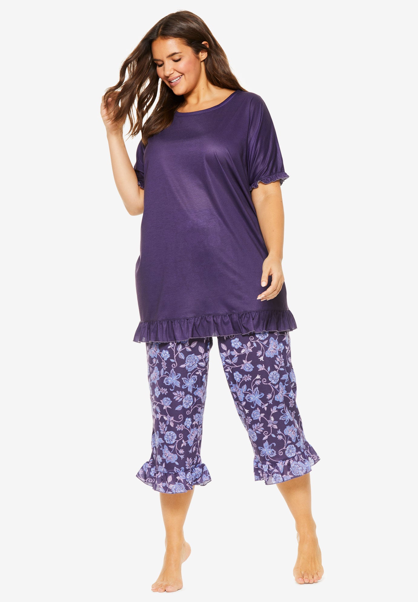 plus size capri sets cheap