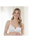 Bestform 5006238 Patterned Wireless Cotton Bra With Light Padding, WHITE, hi-res image number null
