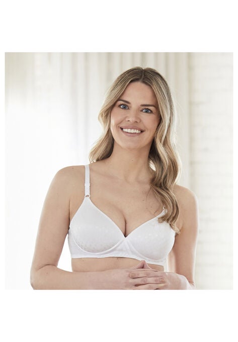 Bestform 5006238 Patterned Wireless Cotton Bra With Light Padding, WHITE, hi-res image number null