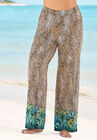 Wide-Leg Cover Up Pant, LEOPARD PALM BORDER, hi-res image number null